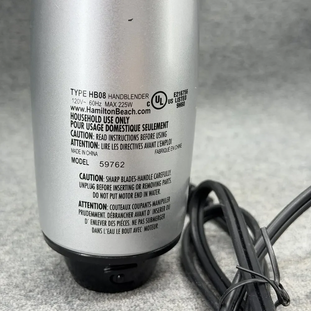 Hamilton Beach Handheld Blender 2-Speed Immersion Motor Base Replacement 59762